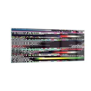 Schilderen op glas - Het controlebeeld van de werkelijkheid - 100x40 cm