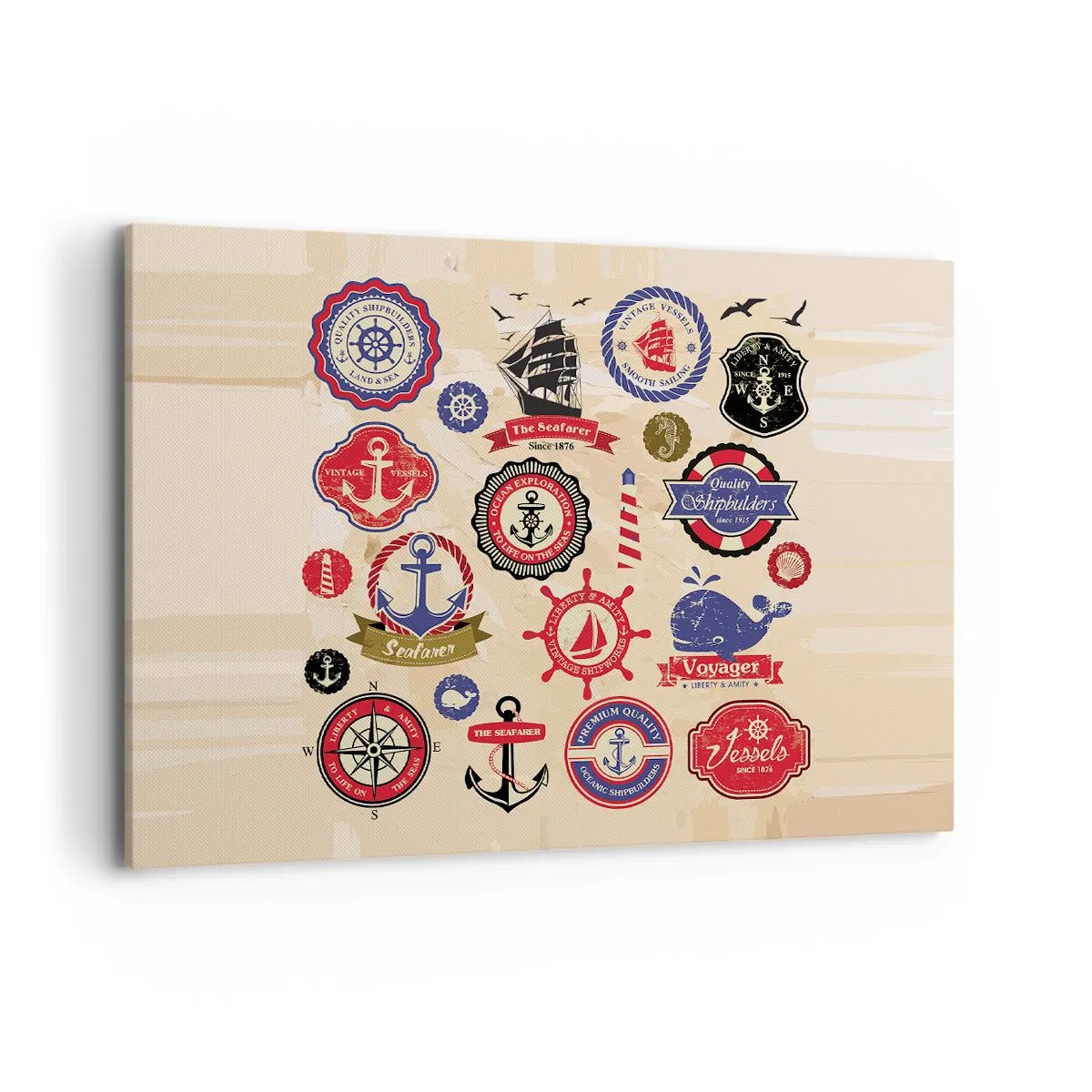 Schilderen op canvas - Zeilende broederschap - 100x70 cm