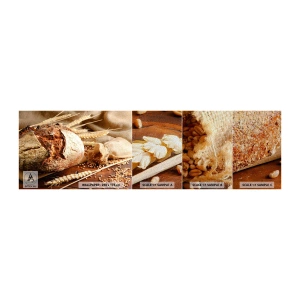 Fotobehang Monster Premium Sand - Smakelijk, geurig, knapperig - Brood, Graankorrel, Gastronomie - 100x30 cm