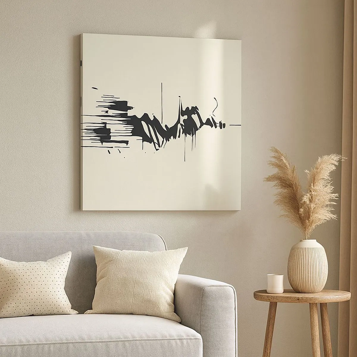 Schilderen op canvas - Overhaaste abstractie - 30x30 cm