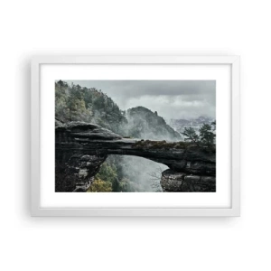 Poster in een witte lijst - Het avontuur gaat beginnen - 40x30 cm