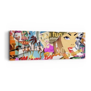 Schilderen op canvas - Zomerse flashbacks - 90x30 cm