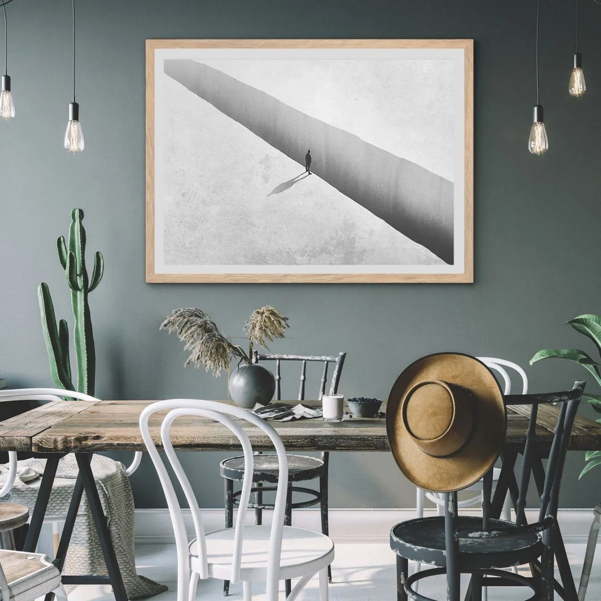 Een poster in een licht eiken lijst - Een duidelijk doel - 91x61 cm