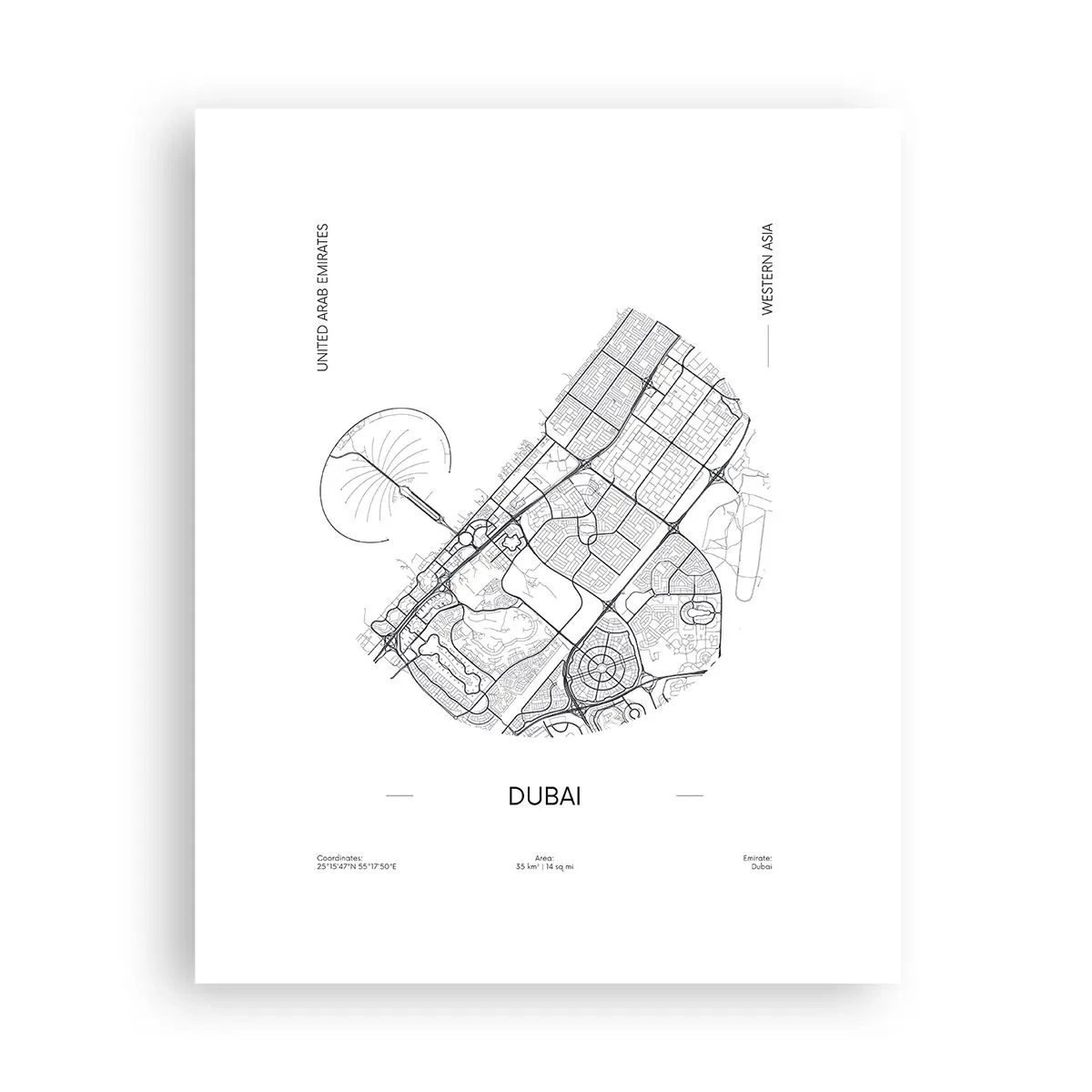 Poster - Anatomie van Dubai - 40x50 cm