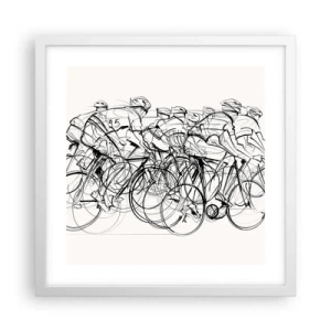 Poster in een witte lijst - Samen als team - 40x40 cm