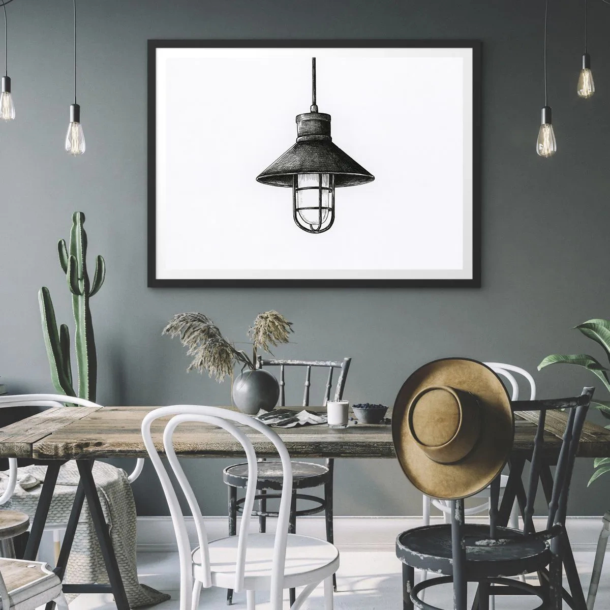 Poster in een zwarte lijst - Zoals jaren geleden… - 70x50 cm