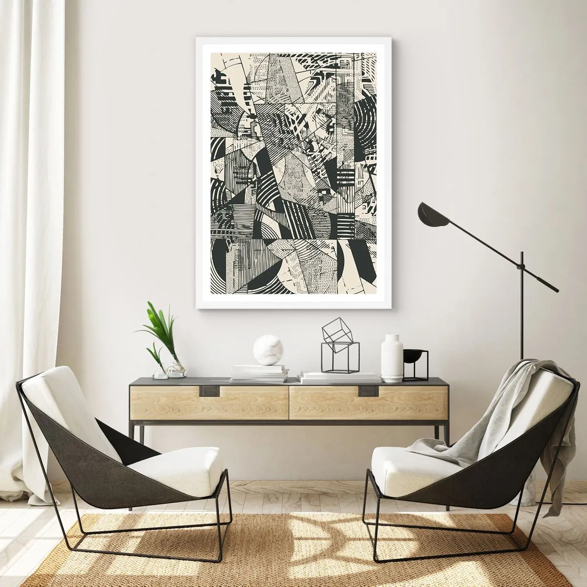 Poster in een witte lijst - De dynamiek van nu - 61x91 cm