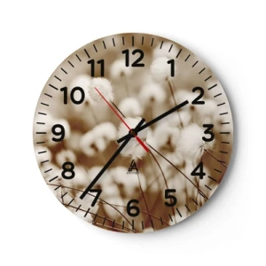 Wandklok - Klok - Pluizig korenveld - 40x40 cm