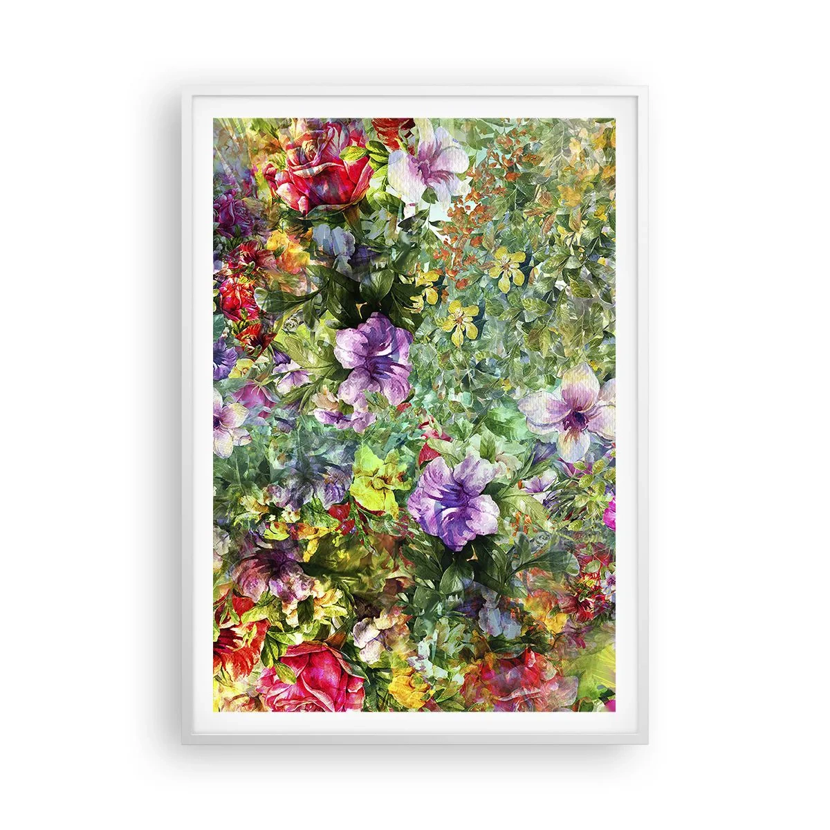 Poster in een witte lijst - In bloemen voor verderf - 70x100 cm