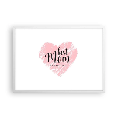 Poster in een witte lijst - Altijd het juiste moment - 70x50 cm