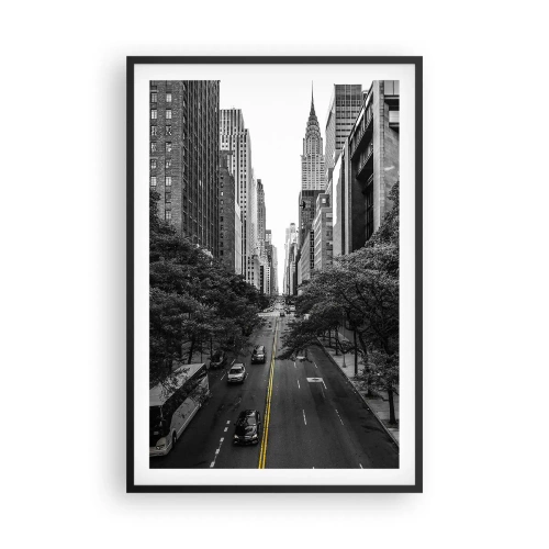 Poster in een zwarte lijst - New York ochtend - 61x91 cm