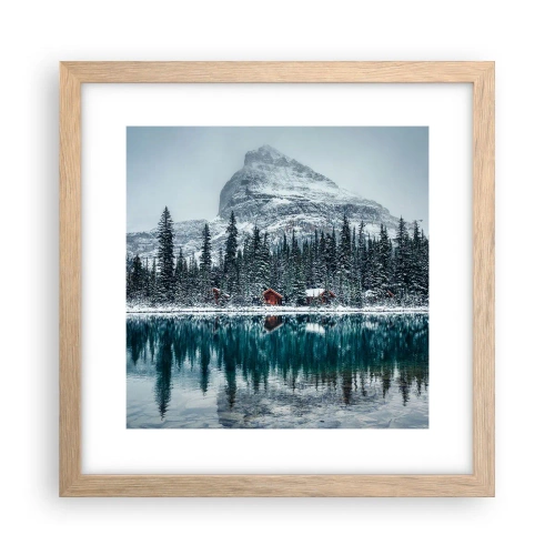 Een poster in een licht eiken lijst - Canadese stilte - 30x30 cm