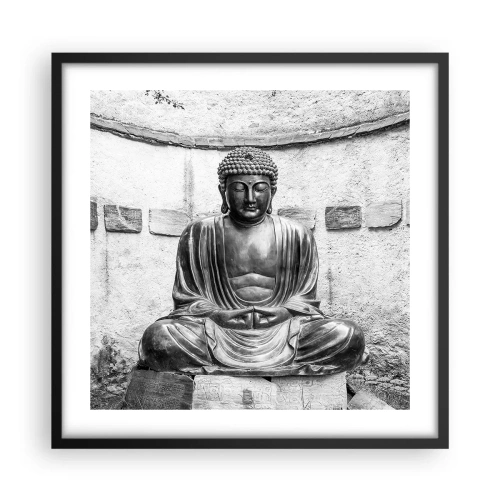 Poster in een zwarte lijst - Aan de bron van vrede - 50x50 cm