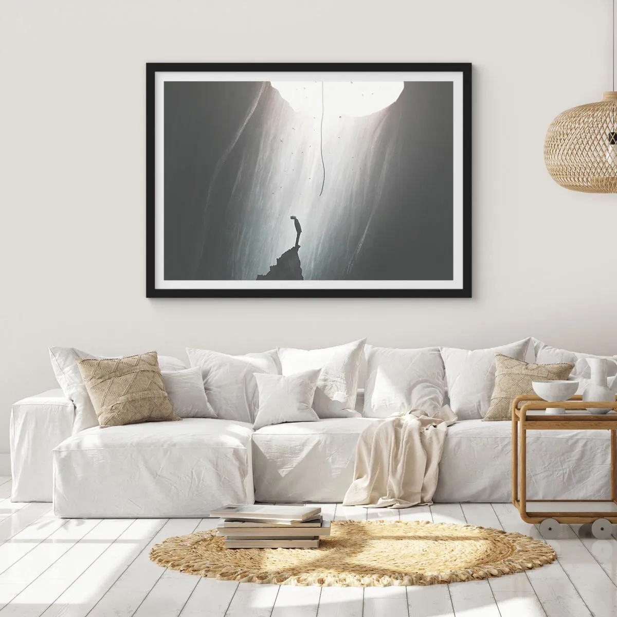 Poster in een zwarte lijst - Er is altijd een uitweg - 70x50 cm