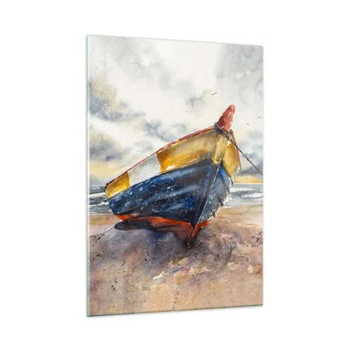 Schilderen op glas - Rust aan de kust - 50x70 cm