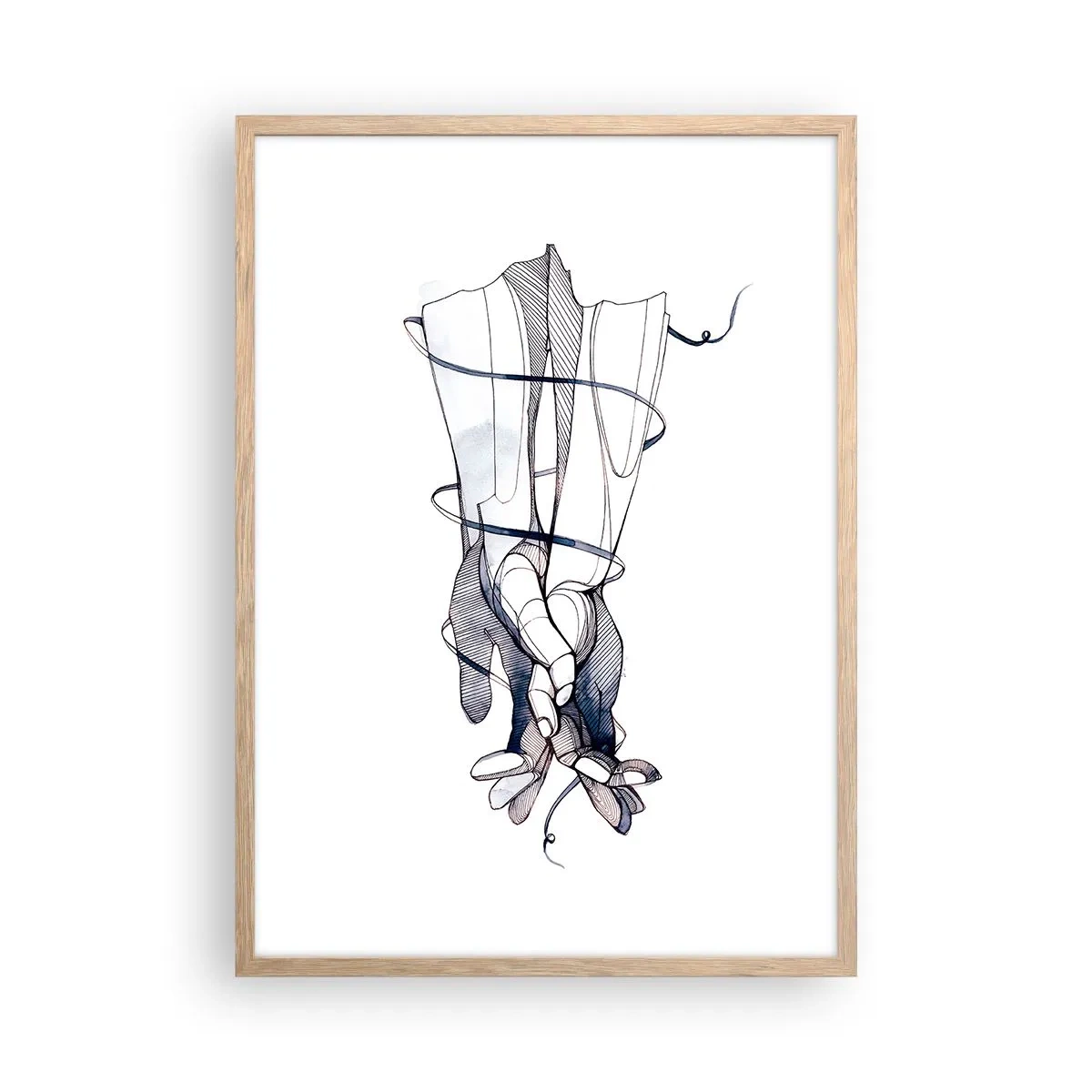 Een poster in een licht eiken lijst - Touch-studie - 50x70 cm