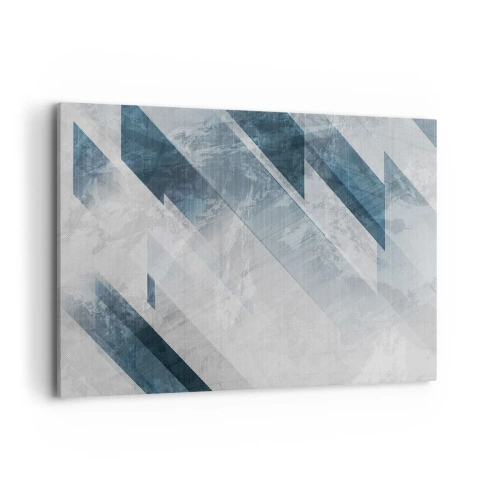 Schilderen op canvas - Ruimtelijke compositie - grijze beweging - 120x80 cm