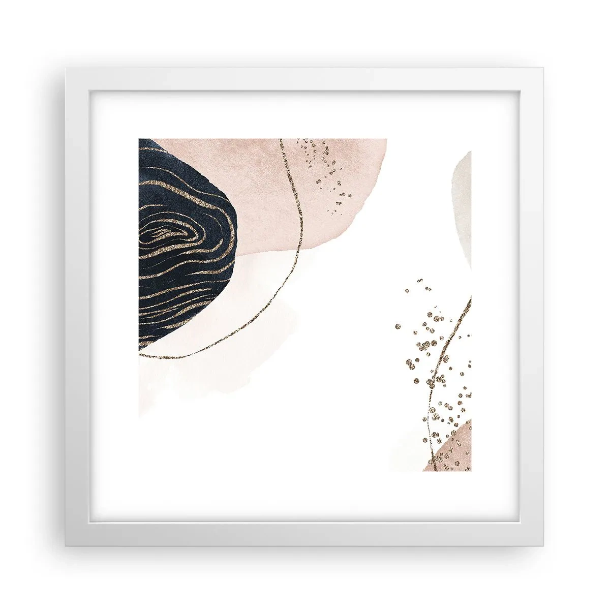 Poster in een witte lijst - Alles vloeit - 30x30 cm