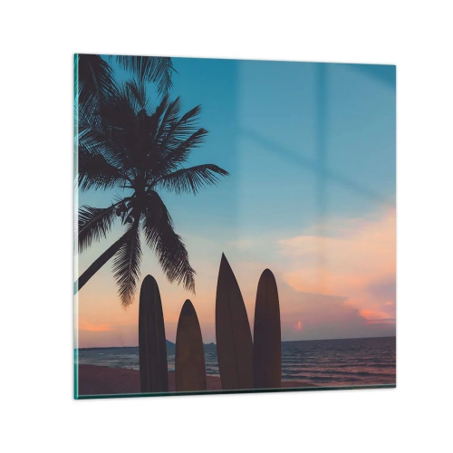 Schilderen op glas - Morgen wordt ook leuk - 50x50 cm