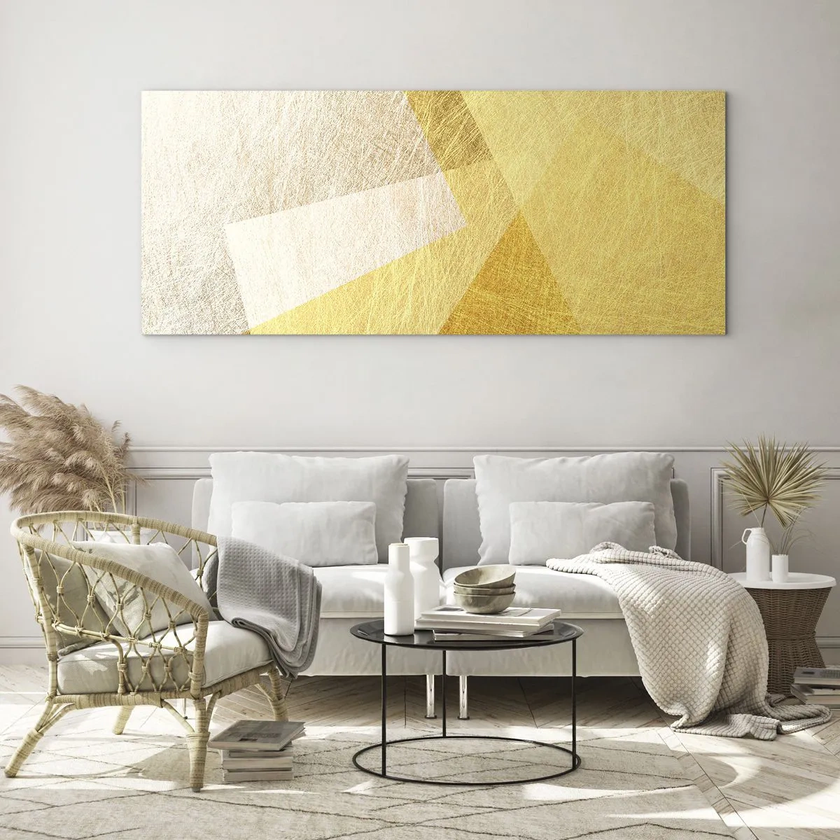 Schilderen op glas - Geometrie weer - 120x50 cm