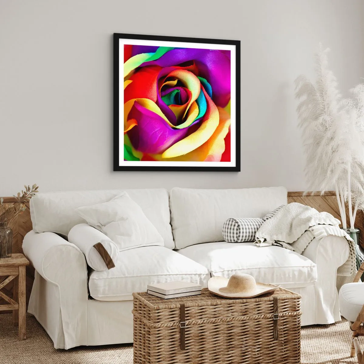 Poster in een zwarte lijst - Het is onmogelijk - 30x30 cm