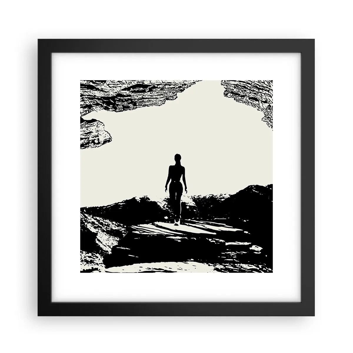 Poster in een zwarte lijst - Een nieuwe kijk - 30x30 cm