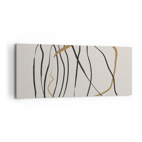 Schilderen op canvas - Compositie – loopdans - 120x50 cm