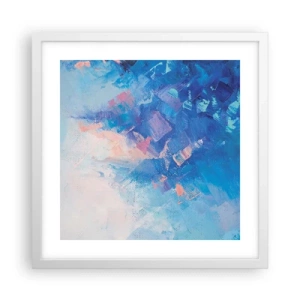 Poster in een witte lijst - Winter abstractie - 40x40 cm