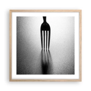 Een poster in een licht eiken lijst - Licht en schaduw - 50x50 cm