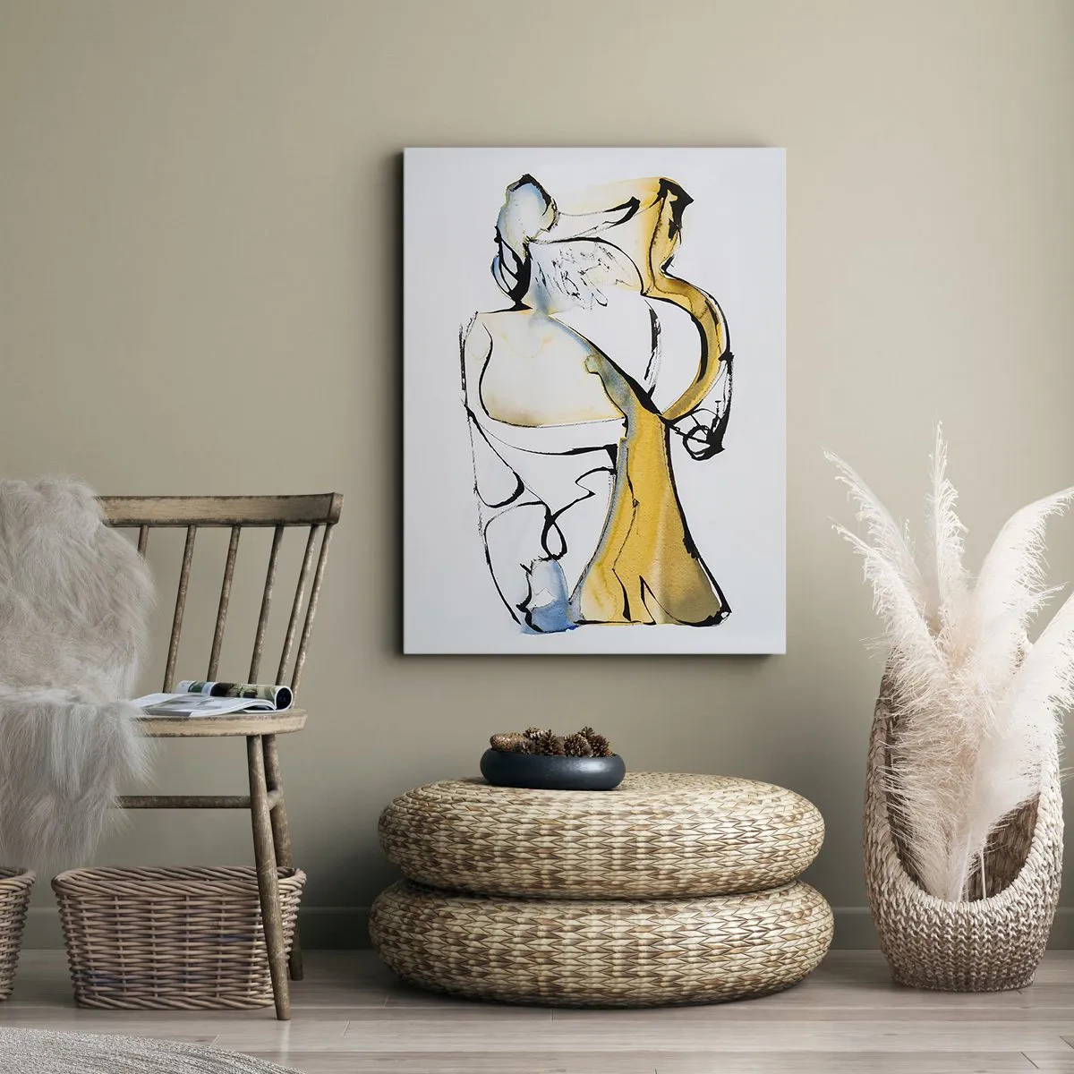 Schilderen op canvas - Glazen abstractie - 70x100 cm