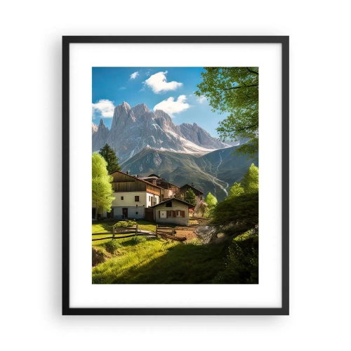 Poster in een zwarte lijst - Alpine idylle - 40x50 cm