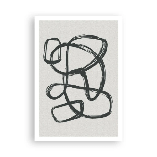 Poster - Lusvormige abstractie - 70x100 cm