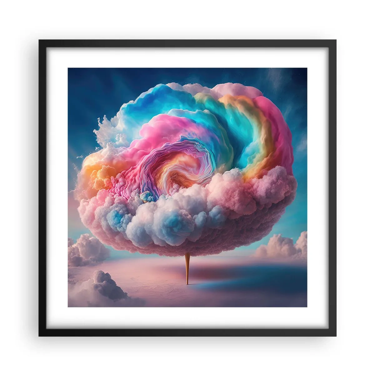 Poster in een zwarte lijst - De droom van een pretpark - 50x50 cm