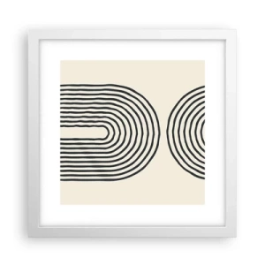 Poster in een witte lijst - In een ogenblik ... - 30x30 cm