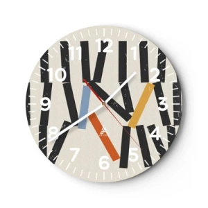 Wandklok - Klok - Domino – compositie - 40x40 cm