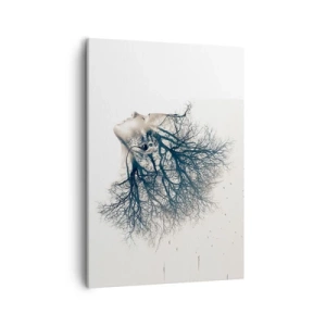 Schilderen op canvas - Luisteren naar het gefluister van bomen - 50x70 cm