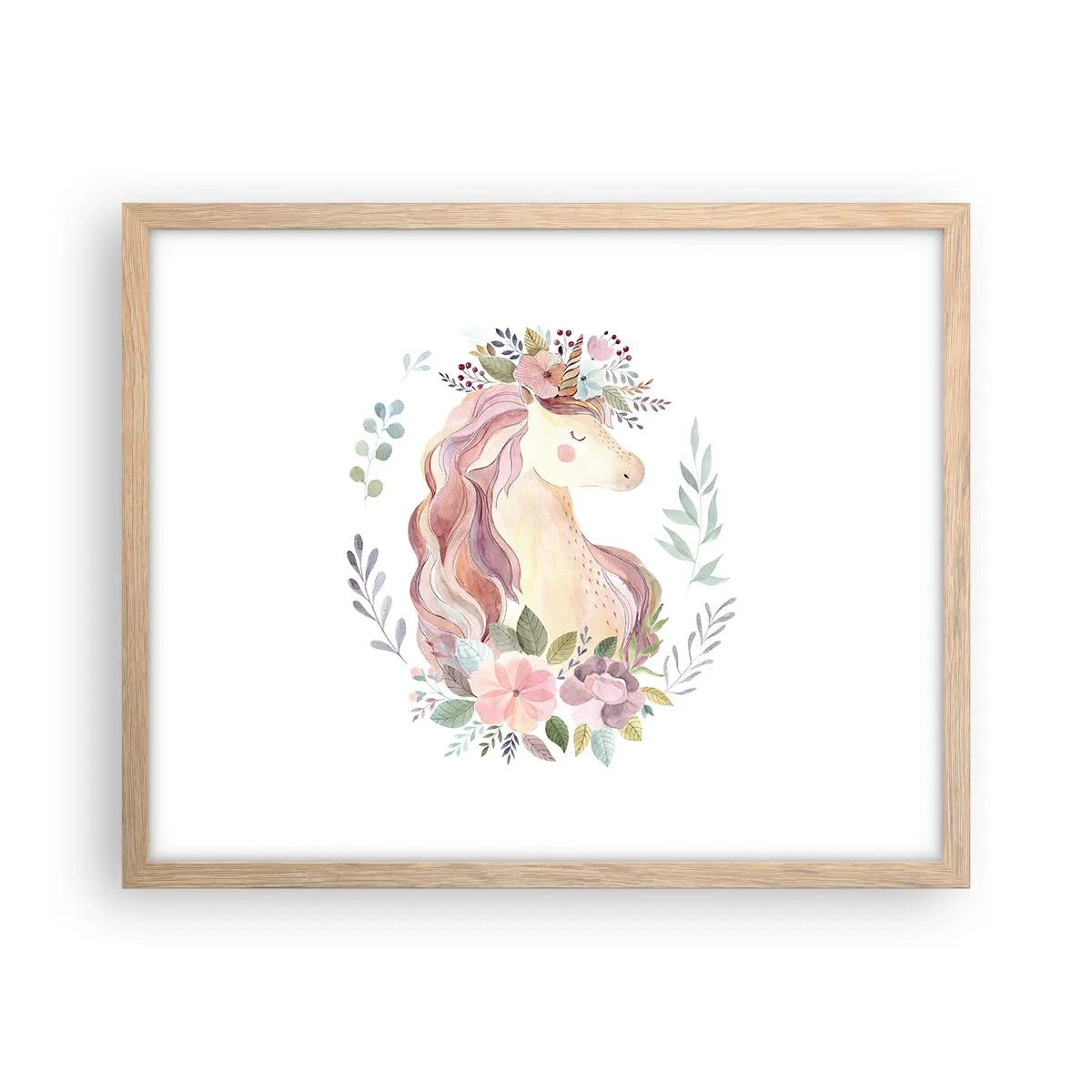 Een poster in een licht eiken lijst - Een uitnodiging in de wereld van sprookjes - 50x40 cm