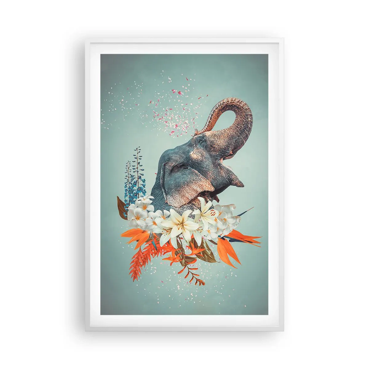 Poster in een witte lijst - Een gebrul van vreugde - 61x91 cm