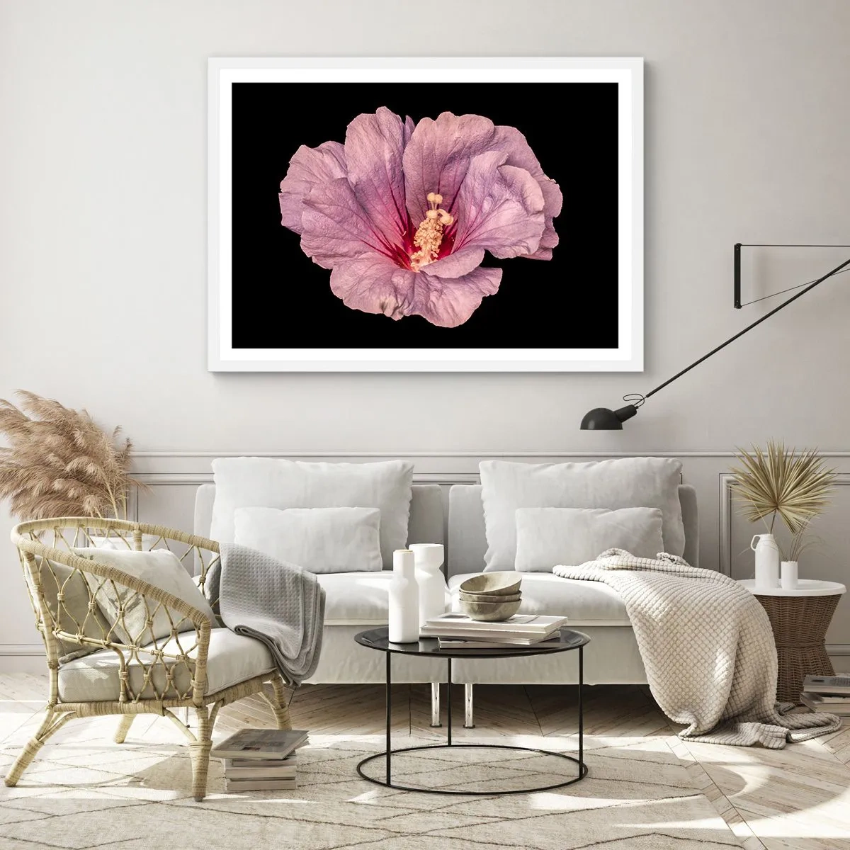 Poster in een witte lijst - Recht in het hart - 70x50 cm