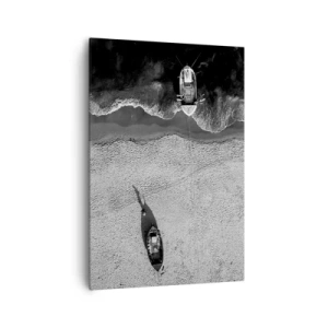 Schilderen op canvas - Nog steeds aan de oever… - 70x100 cm