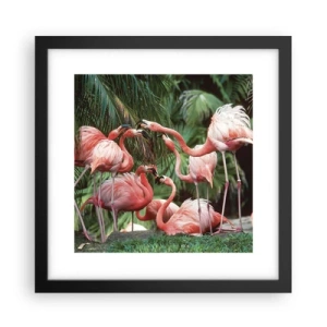 Poster in een zwarte lijst - Middag roddels - 30x30 cm