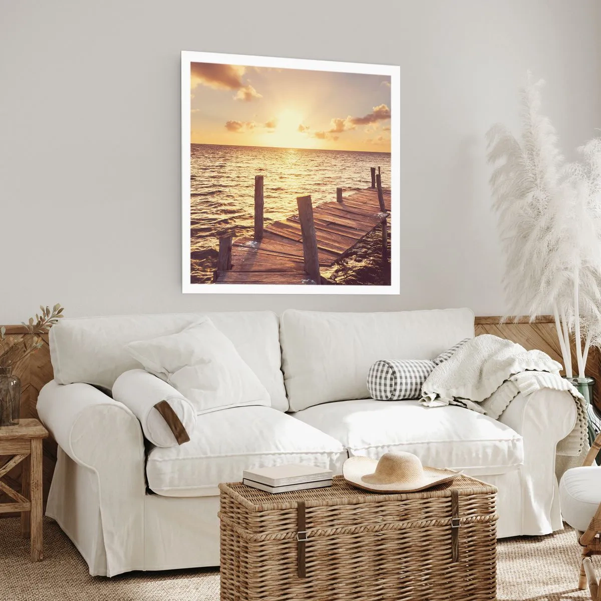 Poster - Het gouden land van zachtheid - 30x30 cm