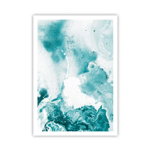 Poster - Moerast van blauw - 70x100 cm