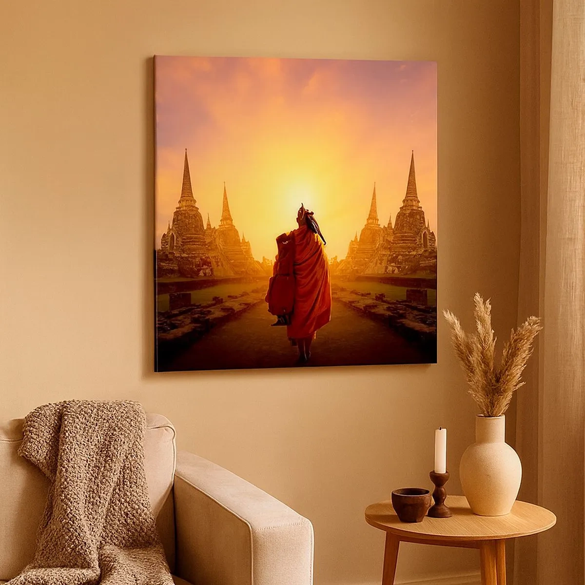 Schilderen op canvas - In vrede voor de eeuwigheid - 30x30 cm