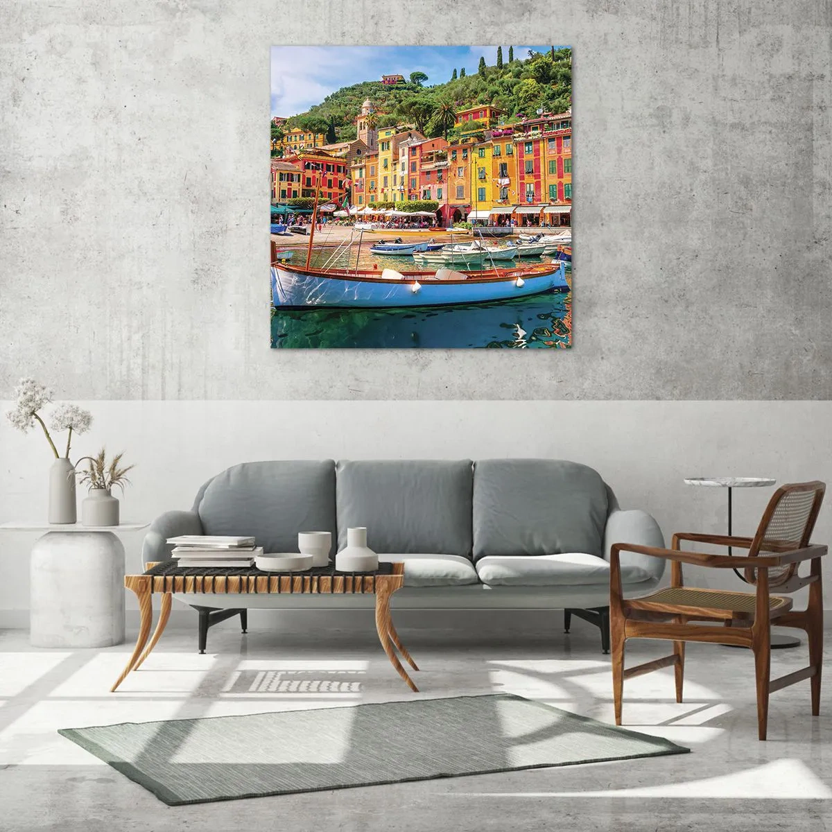 Schilderen op glas - Italiaanse ochtend - 30x30 cm