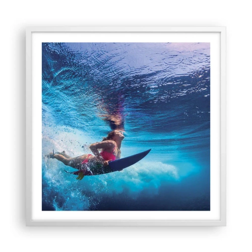 Poster in een witte lijst - De diepte van vreugde - 60x60 cm