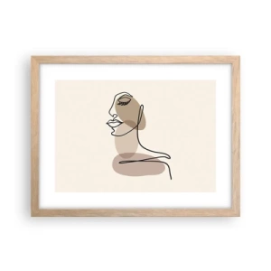 Een poster in een licht eiken lijst - Luisteren naar zichzelf - 40x30 cm