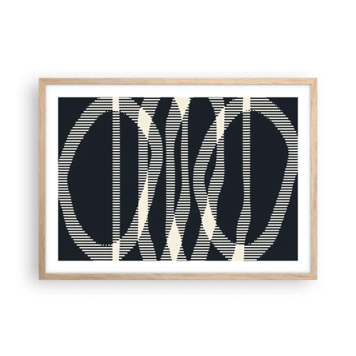 Een poster in een licht eiken lijst - Een poging om de duisternis te doorbreken - 70x50 cm