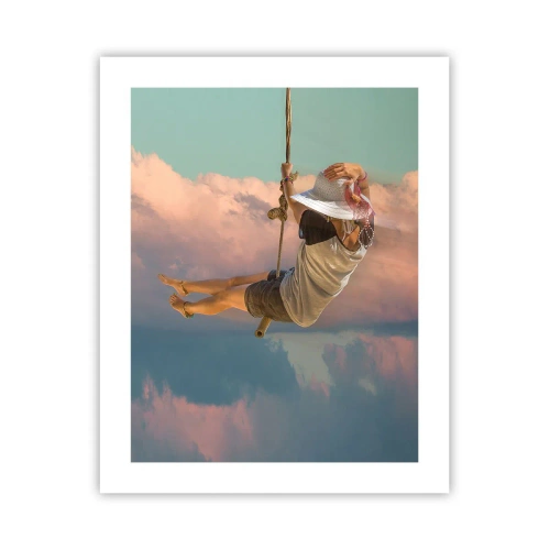 Poster - Plezier in de wolken - 40x50 cm