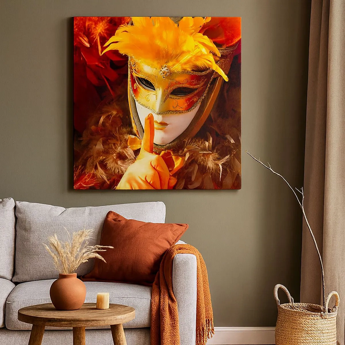 Schilderen op canvas - Mysterie maakt deel uit van het spel - 30x30 cm